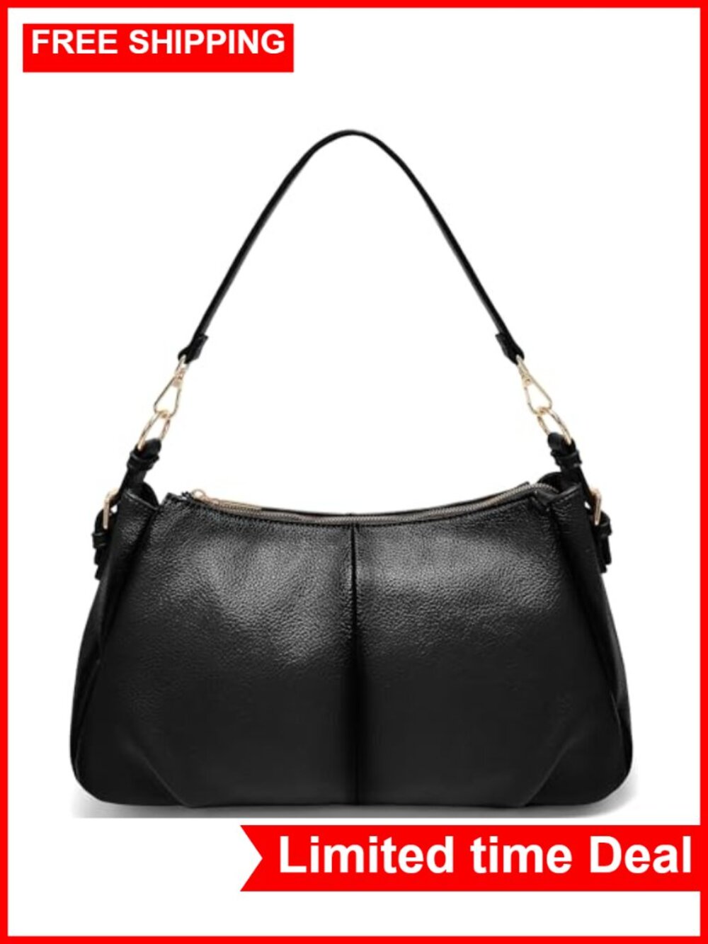 Women's Hobo Handbag Vegan Leather Shoulder Purse Satchel
